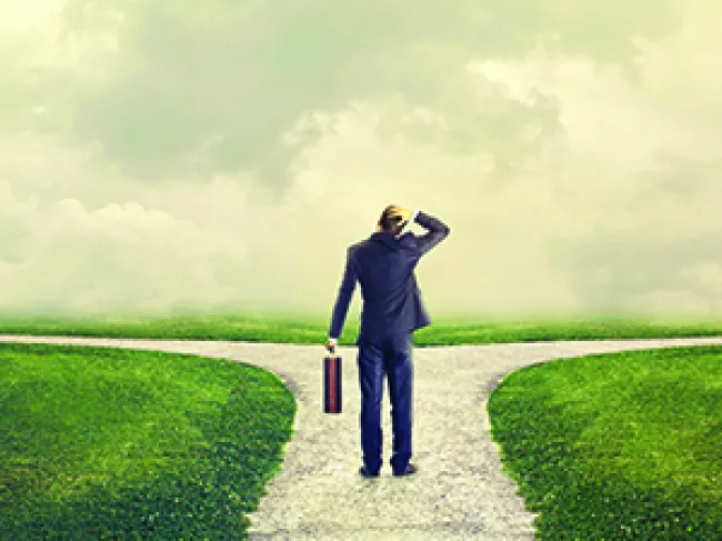 Man looking which direction